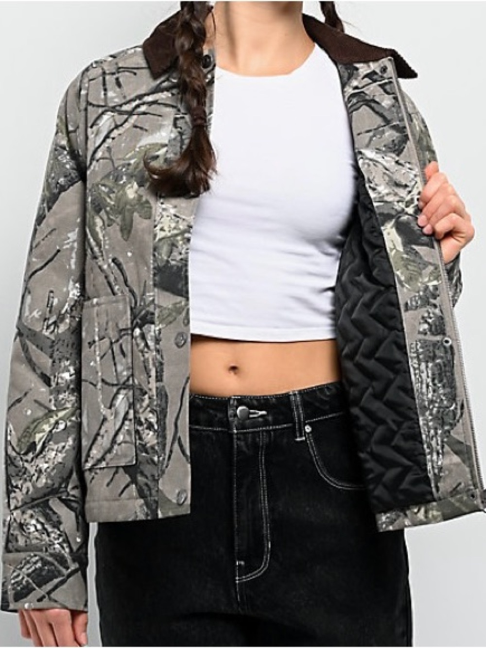 Thread & Supply Gray Camo Utility Jacket